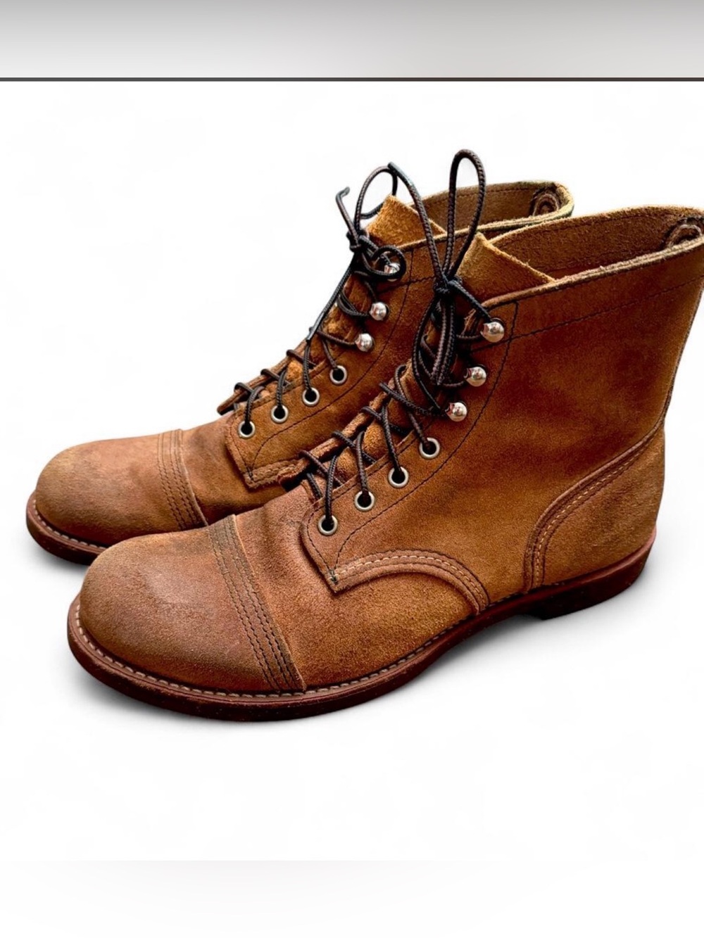 Red Wing Iron Ranger 8113 Hawthorne Muleskinner Roughout Leather Boot 10.5
